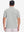 Back upper body shot of model wearing silver grey dry fit waffle textured collared golf shirts