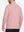 Back view of Heather Pinstripe Brushed Dry Fit Quarter Zip Pullover in red heather, showing clean athletic fit