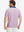 Back upper body shot of model wearing pink golf club premium ribbed collar print polo shirts