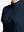Detail view of neck zipper on navy women's breathable 1/4 zip pullover golf shirts