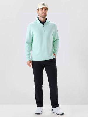 Pin-Stripe Quarter Zip with Hood