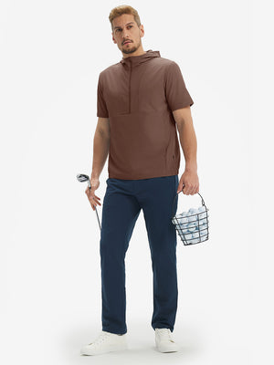 Sudaderas con capucha Q-Zip de manga corta en relieve resistentes al agua