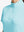 Detail view of neck zipper on light blue women's breathable 1/4 zip pullover golf shirts