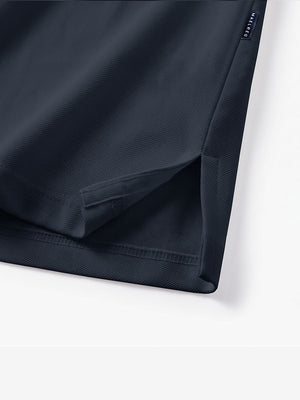 Solid Stretch Cotton Pique Long Sleeve Polo Shirts