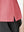 Detail view of hem on pink women's athletic quarter zip tank tops