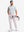 Front full body shot of model exercising in light grey moisture wicking jacquard golf shirts