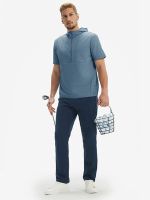 Sudaderas con capucha Q-Zip de manga corta en relieve resistentes al agua