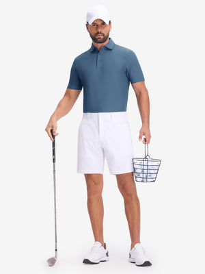 Polos de golf con cuello y textura de gofre Dry Fit