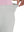 Detail view of waist stretch on silver gray women's high waist stretch golf pants with pockets