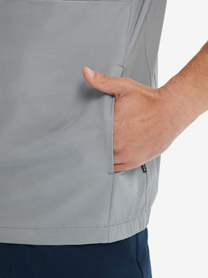 Sudaderas con capucha Q-Zip de manga corta en relieve resistentes al agua