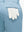 Detail view of back pocket on sky blue flat front flex cotton blend golf shorts
