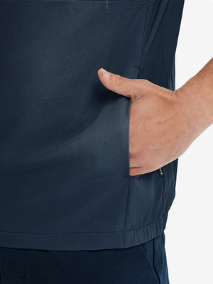 Sudaderas con capucha Q-Zip de manga corta en relieve resistentes al agua