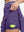 Detail view of inner pocket on dark purple women's moisture-wicking athletic tennis skirts