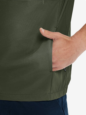 Sudaderas con capucha Q-Zip de manga corta en relieve resistentes al agua