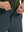 Detail view of the zipper on the grey blue stretch soft flat front dress golf shorts, highlighting secure closure