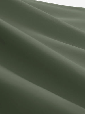 Close-up texture of mossy stone women's collared v neck quick dry tank tops fabric showing weave detail.