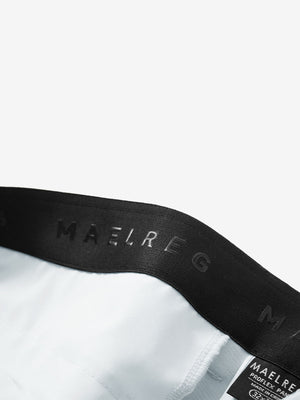 Detail view of inner waistband on newport blue straight fit lightweight dress golf pants