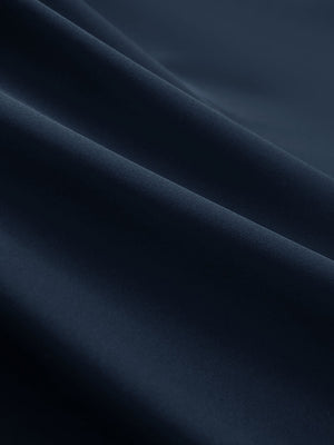Close-up texture of navy women's collared v neck quick dry tank tops fabric showing weave detail.