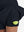 Detail view of side inner pocket on navy blue women's gym golf shorts with liner pocket