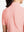 Detail view of back design on coral powder women's breathable 1/4 zip pullover golf shirts
