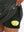 Detail view of inner pocket on dark grey women's stretch a-line golf skort with 7 pockets