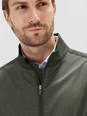 Windproof Colorblock Heather Full Zip Jacket