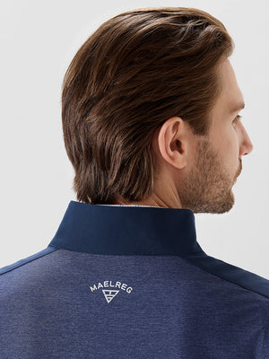 Windproof Colorblock Heather Full Zip Jacket