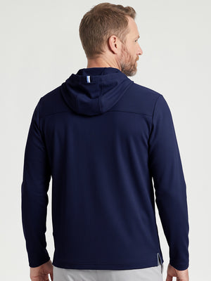Vertical Stripes Ribbed Knit Hoodies Sweatshirt