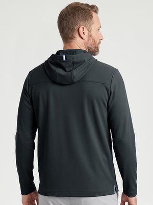 Vertical Stripes Ribbed Knit Hoodies Sweatshirt