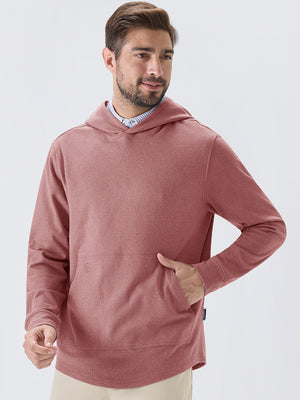 Stretch Ultra-Comfy Heather Brushed Rib Knit Hoodie