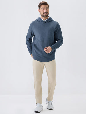 Stretch Ultra-Comfy Heather Brushed Rib Knit Hoodie