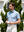 Polos de golf de cuello con contraste y estampado completo elegantes