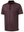 3d view of garment in dark red lines of stylish full print contrast collared golf polo shirts.