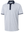 3d view of garment in navy antlers of stylish full print contrast collared golf polo shirts.