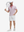 Front full body shot of model wearing keys pattern stylish full print contrast collared golf polo shirts
