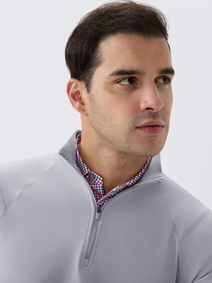 4 Way Stretch Nylon Brushed Quarter Zip Sweatshirts