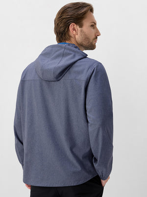 Water Resistant 1/4 Zip Hooded Pullover